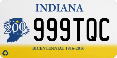 IN license plate 999TQC