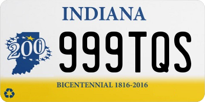 IN license plate 999TQS