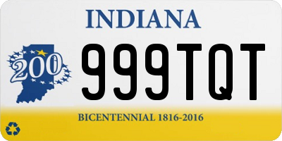 IN license plate 999TQT