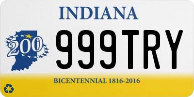 IN license plate 999TRY