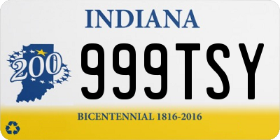 IN license plate 999TSY