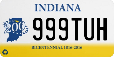 IN license plate 999TUH