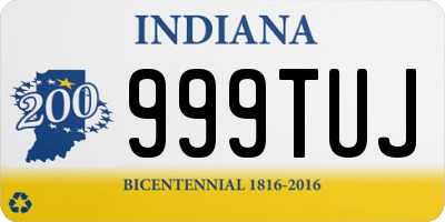 IN license plate 999TUJ