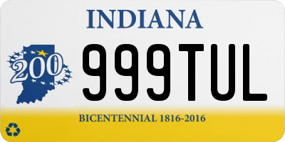 IN license plate 999TUL