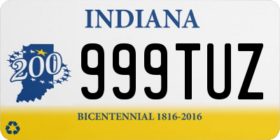 IN license plate 999TUZ