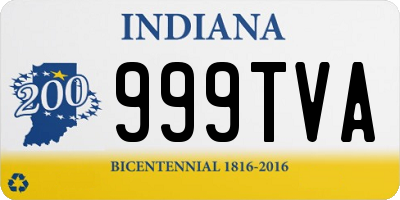 IN license plate 999TVA