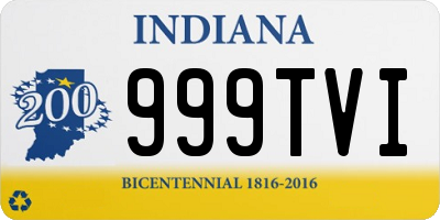 IN license plate 999TVI