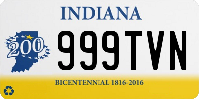 IN license plate 999TVN