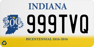 IN license plate 999TVQ