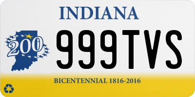 IN license plate 999TVS