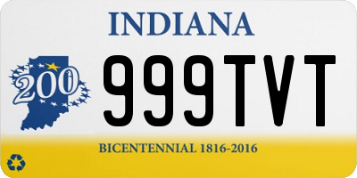 IN license plate 999TVT