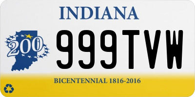 IN license plate 999TVW