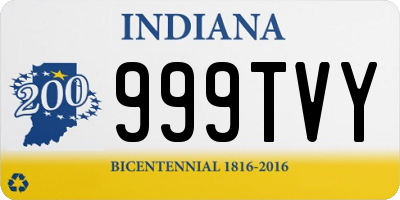 IN license plate 999TVY