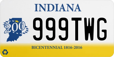IN license plate 999TWG