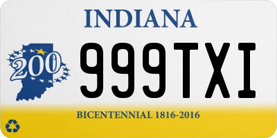 IN license plate 999TXI