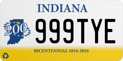 IN license plate 999TYE