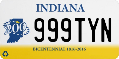 IN license plate 999TYN