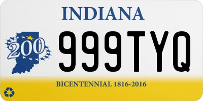 IN license plate 999TYQ