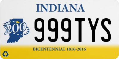 IN license plate 999TYS