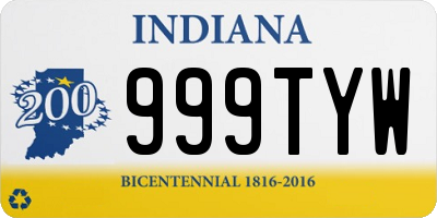 IN license plate 999TYW