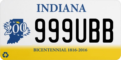 IN license plate 999UBB