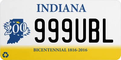 IN license plate 999UBL