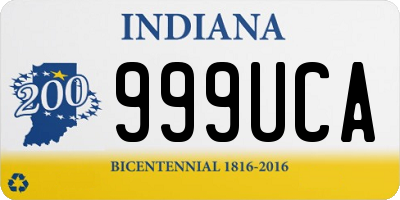 IN license plate 999UCA