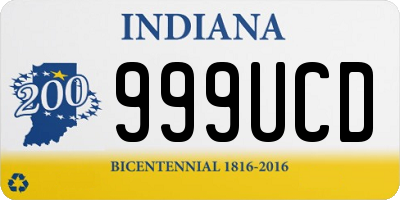 IN license plate 999UCD