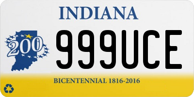 IN license plate 999UCE