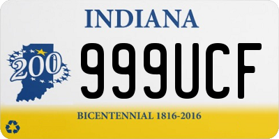 IN license plate 999UCF