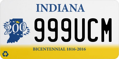 IN license plate 999UCM