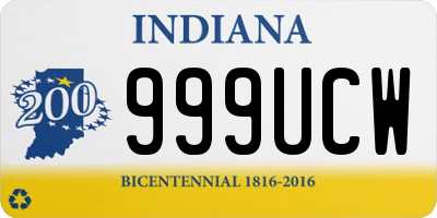 IN license plate 999UCW