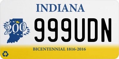 IN license plate 999UDN