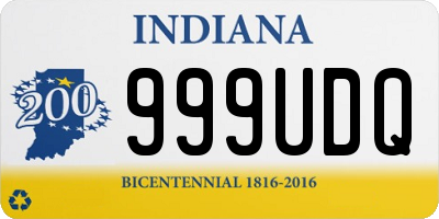 IN license plate 999UDQ