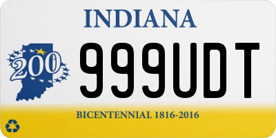 IN license plate 999UDT