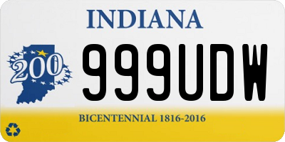 IN license plate 999UDW