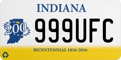 IN license plate 999UFC