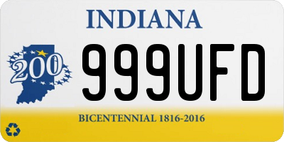 IN license plate 999UFD