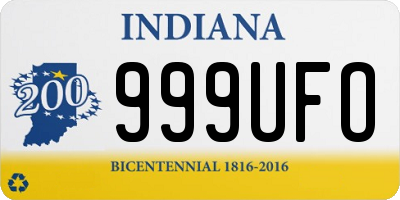 IN license plate 999UFO