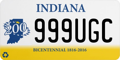 IN license plate 999UGC