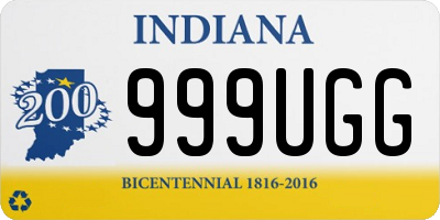 IN license plate 999UGG
