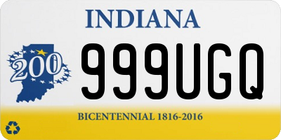 IN license plate 999UGQ