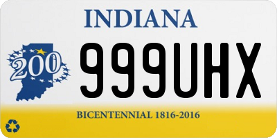 IN license plate 999UHX