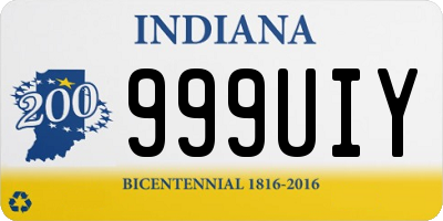 IN license plate 999UIY