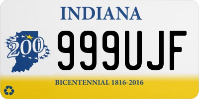 IN license plate 999UJF