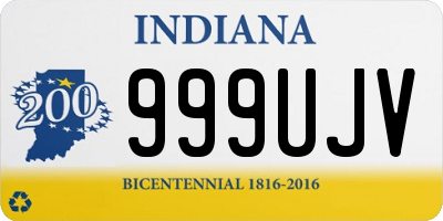 IN license plate 999UJV