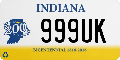 IN license plate 999UK