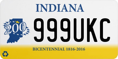 IN license plate 999UKC