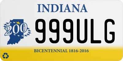 IN license plate 999ULG