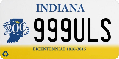 IN license plate 999ULS